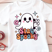 レトロでグルーヴィーなハロウィーンの幽霊 トライブレンドTシャツ