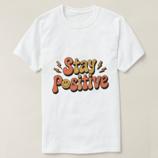 レトロでグルーヴィーなポジティブTシャツ - 70年代スマイルグラフィック Tシャツ