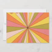 レトロでグルーヴィーな70年代風の子供の誕生日パーティ 招待状 (裏面)