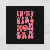 レトロでグルーヴィーなGirl Mom時代の母の日 スクエア名刺 (正面)