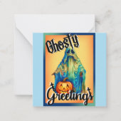 レトロでユーモアのあるハロウィンカード ノートカード (正面)