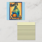 レトロでユーモアのあるハロウィンカード ノートカード (正面/裏面)