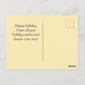 レトロでユーモアのある犬とハッピーバースデーポストカード ポストカード (裏面)