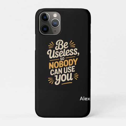 レトロで役立たず おもしろ引用 iPhone Case-Mate iPhoneケース (裏)