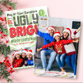 レトロで明るいおもしろいセーターのクリスマス写真 シーズンカード
