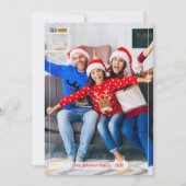 レトロで明るいおもしろいセーターのクリスマス写真 シーズンカード (正面)