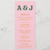 レトロで明るく大胆なフラット メニュー (正面)