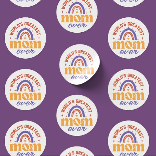 レトロで最も偉大な母が今までにかわいいクール虹 ラウンドシール