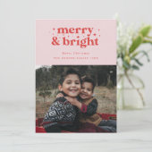 レトロで楽しいクリスマス家族カード シーズンカード (スタンド正面)