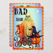 レトロで面白いハロウィンカード (正面/裏面)