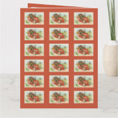 レトロで面白い感謝祭のミーム かわいい七面鳥の漫画 カード (裏面)