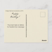 レトロで面白い猫たちがブランコで遊ぶお誕生日おめでとう！ ポストカード (裏面)