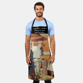 レトロで面白い ブライズシャワー / 新築祝いパーティー エプロン (着用した状態)