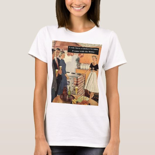 レトロで面白い ブライダルシャワー/新築パーティー Tシャツ (正面)