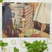 レトロで面白い ブライダルシャワー/新築祝いパーティー キッチンタオル (折り畳み)