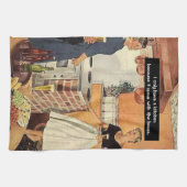 レトロで面白い ブライダルシャワー/新築祝いパーティー キッチンタオル (横)