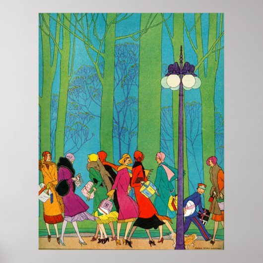 レトロとアールデコポスタープリント ポスター (正面)