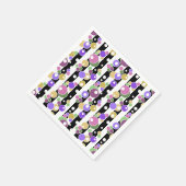 レトロとストライプの水玉模様 スタンダードカクテルナプキン (角)