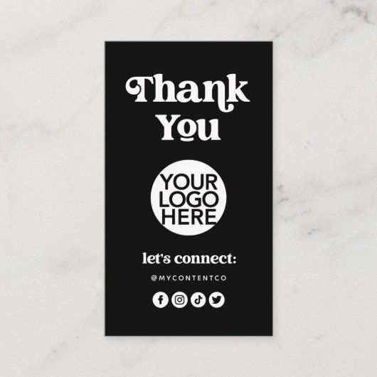 レトロとボホ |ごブランディングありがとうございました 名刺 (正面)