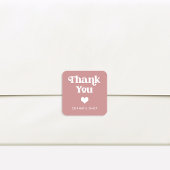 レトロとボホ |ほこりっぽいバラブランディングありがとう スクエアシール