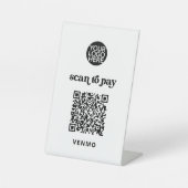 レトロとボホ |非接触型スキャンQRコード 台座サイン (正面)