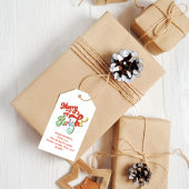 レトロとメリーブライトクリスマスカスタム ギフトタグ