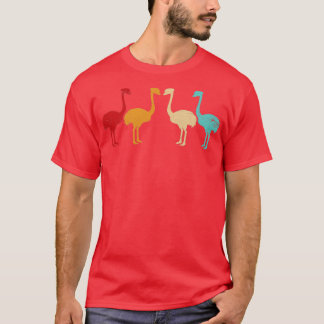 レトロと言われるダチョウ Tシャツ