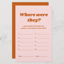 レトロどこ彼らはブライダルシャワーゲーム