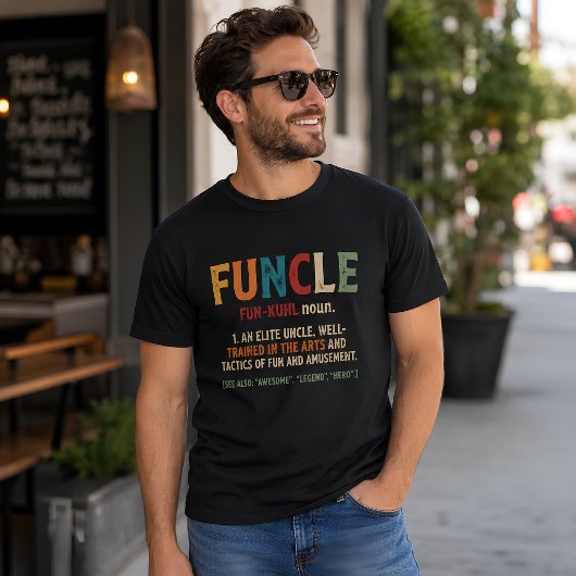 レトロなおじさん(Funcle)の定義 おもしろTシャツ Tシャツ