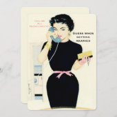 レトロなおもしろいゴシップ 招待状 (正面/裏面)