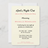 レトロなおもしろいゴシップ 招待状 (裏面)