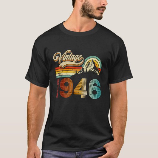 レトロなおもしろデザイン プレゼントに最適 誕生年 Tシャツ (正面)