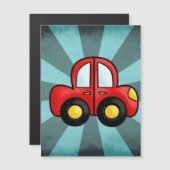 レトロなおもちゃの自動車アート (正面/裏面)