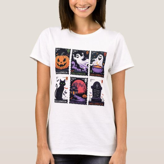 レトロなお化けの季節  Tシャツ (正面)