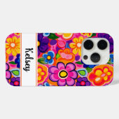 レトロなお花柄のカスタムデザイン Case-Mate iPhoneケース (裏面 (横))