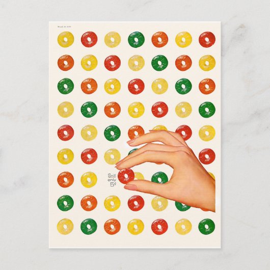 レトロなお菓子 ポストカード (正面)