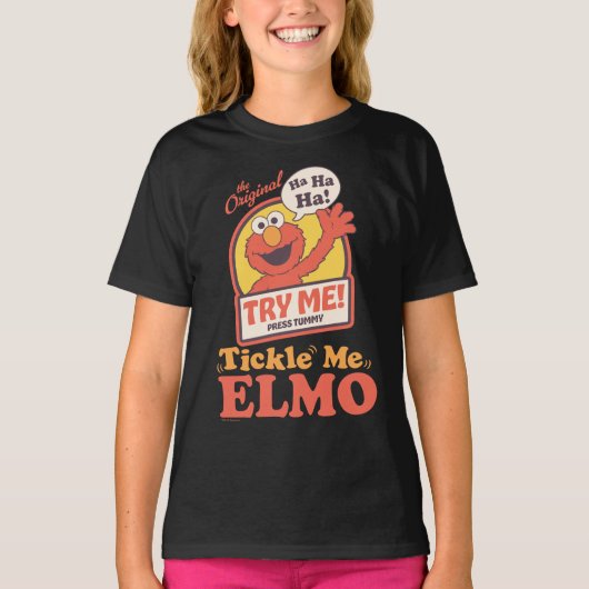 レトロなくすぐってエルモのグラフィック Tシャツ (正面)