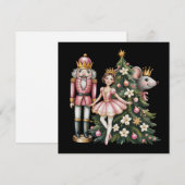 レトロなくるみ人形のシーン ヴィンテージクリスマス お揃い シーズンカード (正面/裏面)