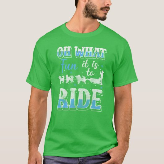 レトロなそり遊びの冬のスポーツ仲間 Tシャツ (正面)