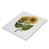 レトロなひまわりの装飾 タイル (側面)