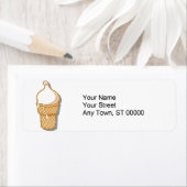 レトロなアイスクリームコーン ラベル (インサイチュ)