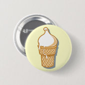 レトロなアイスクリームコーン 缶バッジ (正面&裏面)