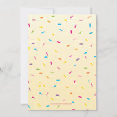 レトロなアイスクリームコーン　黄色　子供の誕生日パーティー 招待状 (裏面)