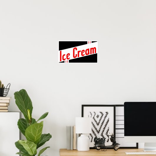 レトロなアイスクリーム ポスター (ホームオフィス)
