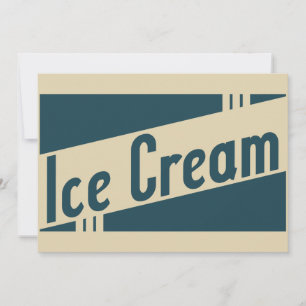 レトロなアイスクリーム 招待状
