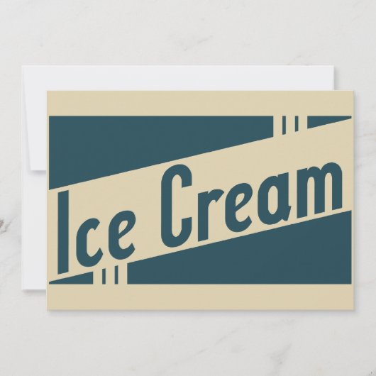 レトロなアイスクリーム 招待状 (正面)