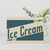 レトロなアイスクリーム 招待状 (スタンド正面)