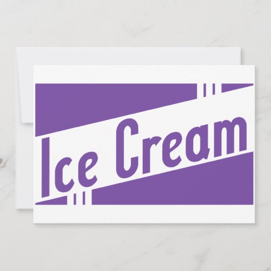レトロなアイスクリーム 招待状 (正面)