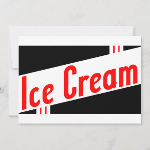 レトロなアイスクリーム 招待状