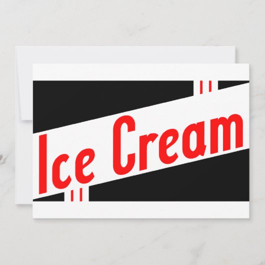 レトロなアイスクリーム 招待状 (正面)